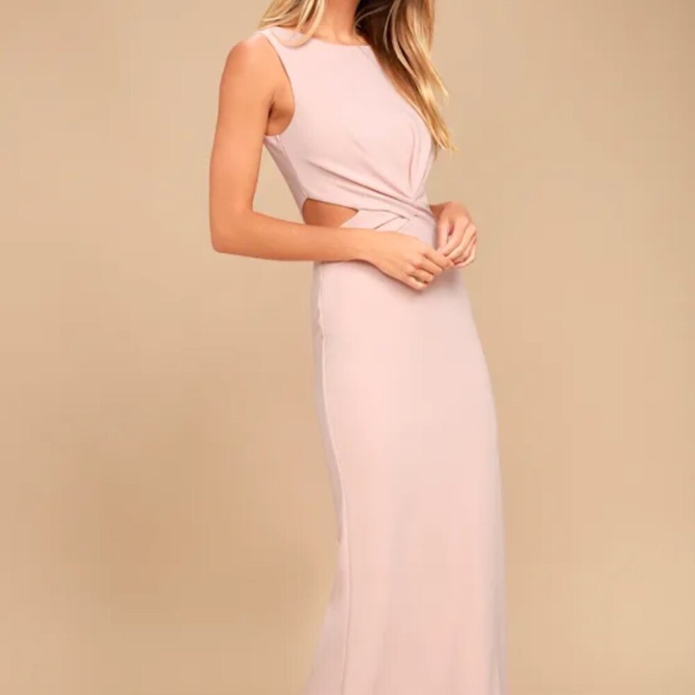 Lulus Blush Cutout Maxi Dress size medium